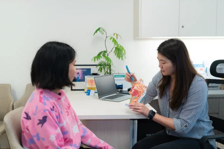 Dr Ker Liang giving an informative explanation about the causes and treatments of sinusitis