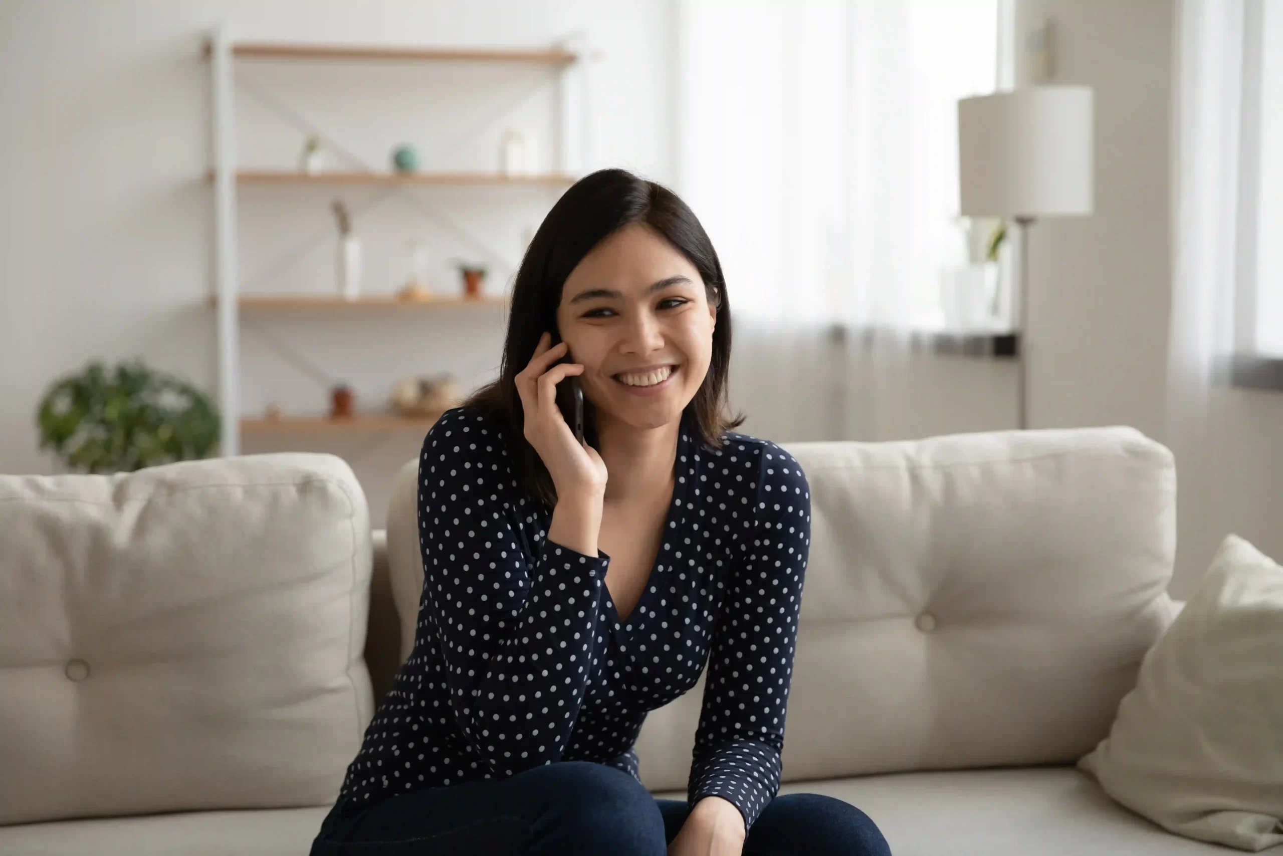 lady with good hearing ability